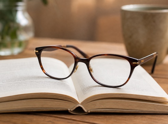 Custom reading glasses cut to prescription